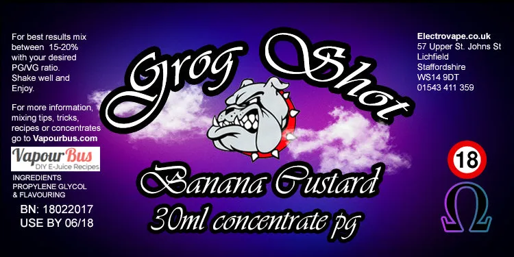 30ml Grog Shot Concentrate - Banana Custard