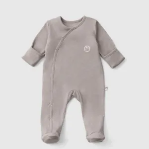 Basic Organic Cotton Footed Babygrow Grey