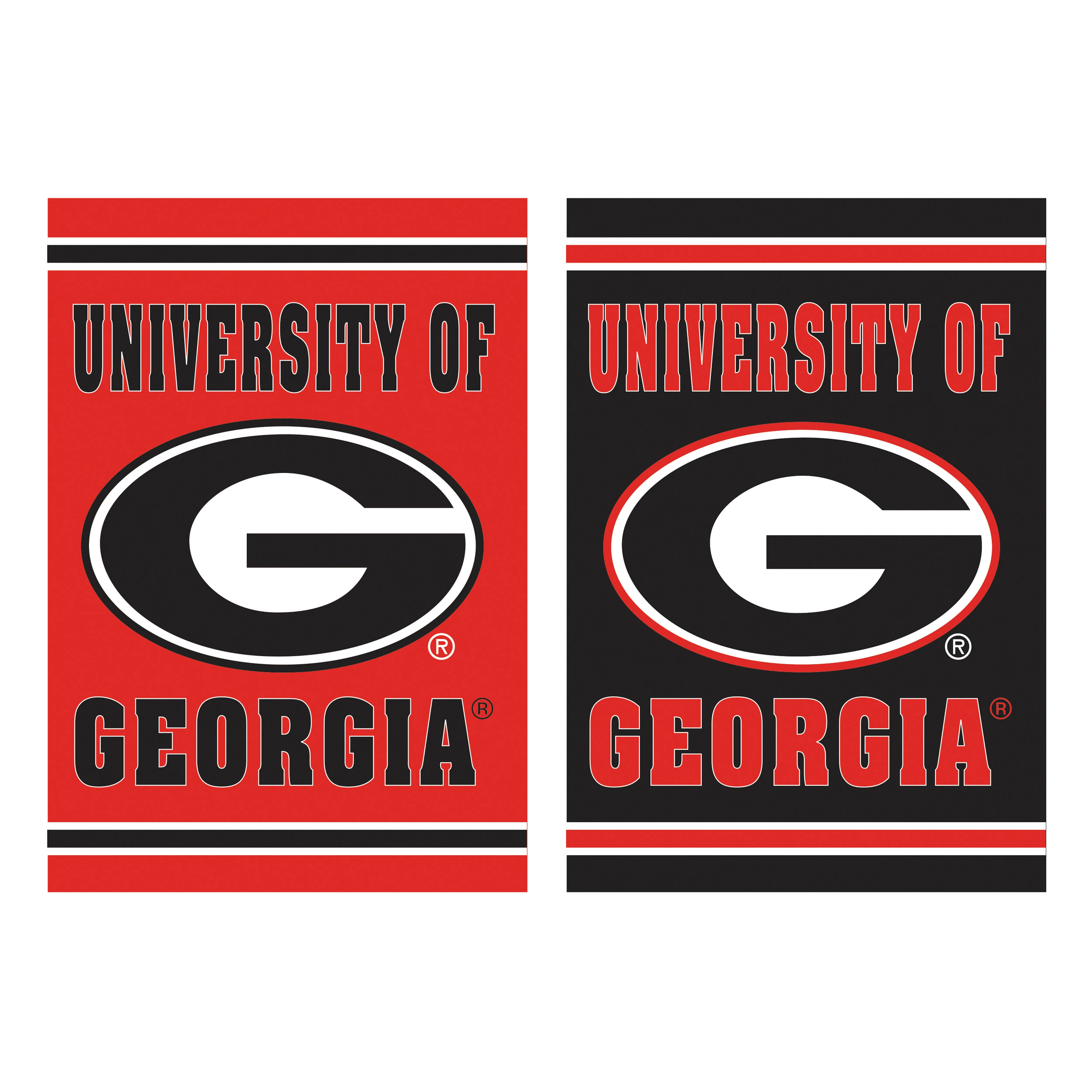 Embossed Suede Flag, House Size, University of Georgia,13es914
