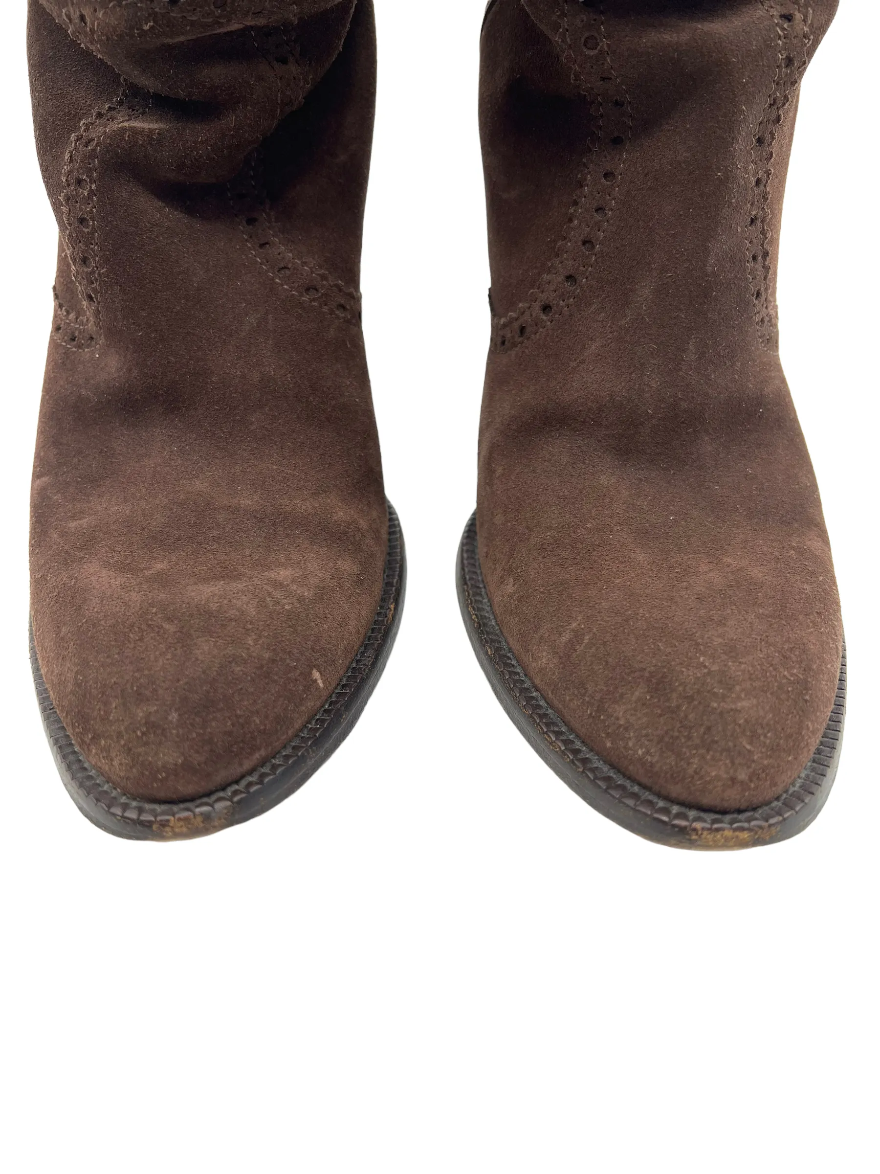 Gucci Brown Suede Size 8.5B Calf Boots