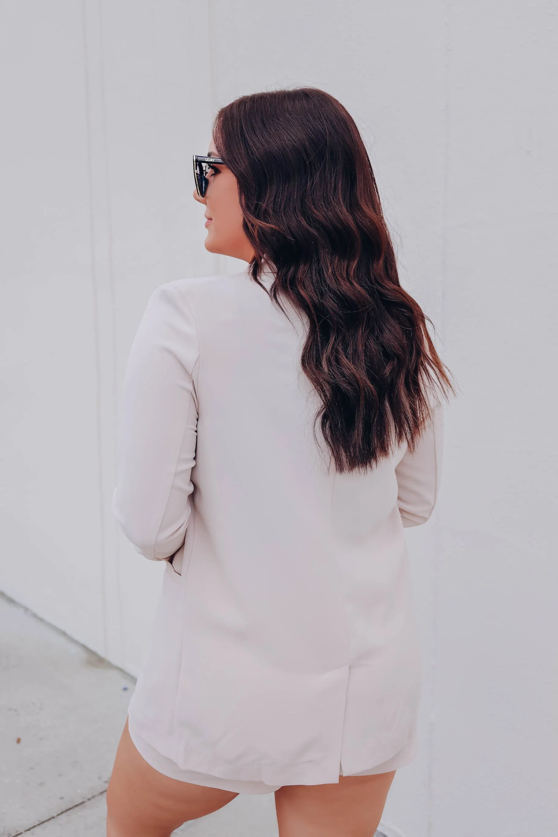 Personal Style Pocketed Blazer - Nude