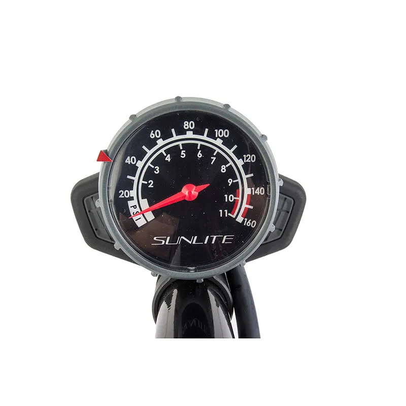 Pump Sunlt Floor Surge Sport Lx W/Gauge Bk