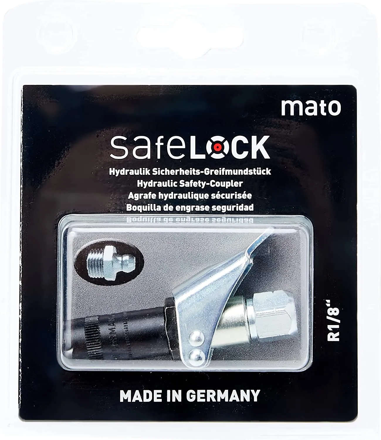 Quick Release Grease Coupler 4 Jaw 1/8 BSP Heavy Duty Mato Chuck made in Germany